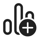 Data Bar Vertical Add SVG Icon